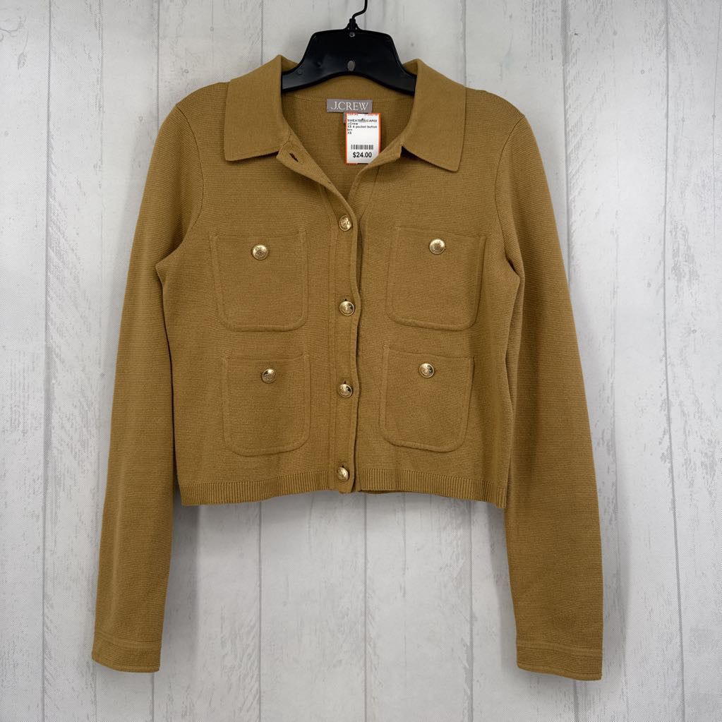 XS 4 pocket button down cardi