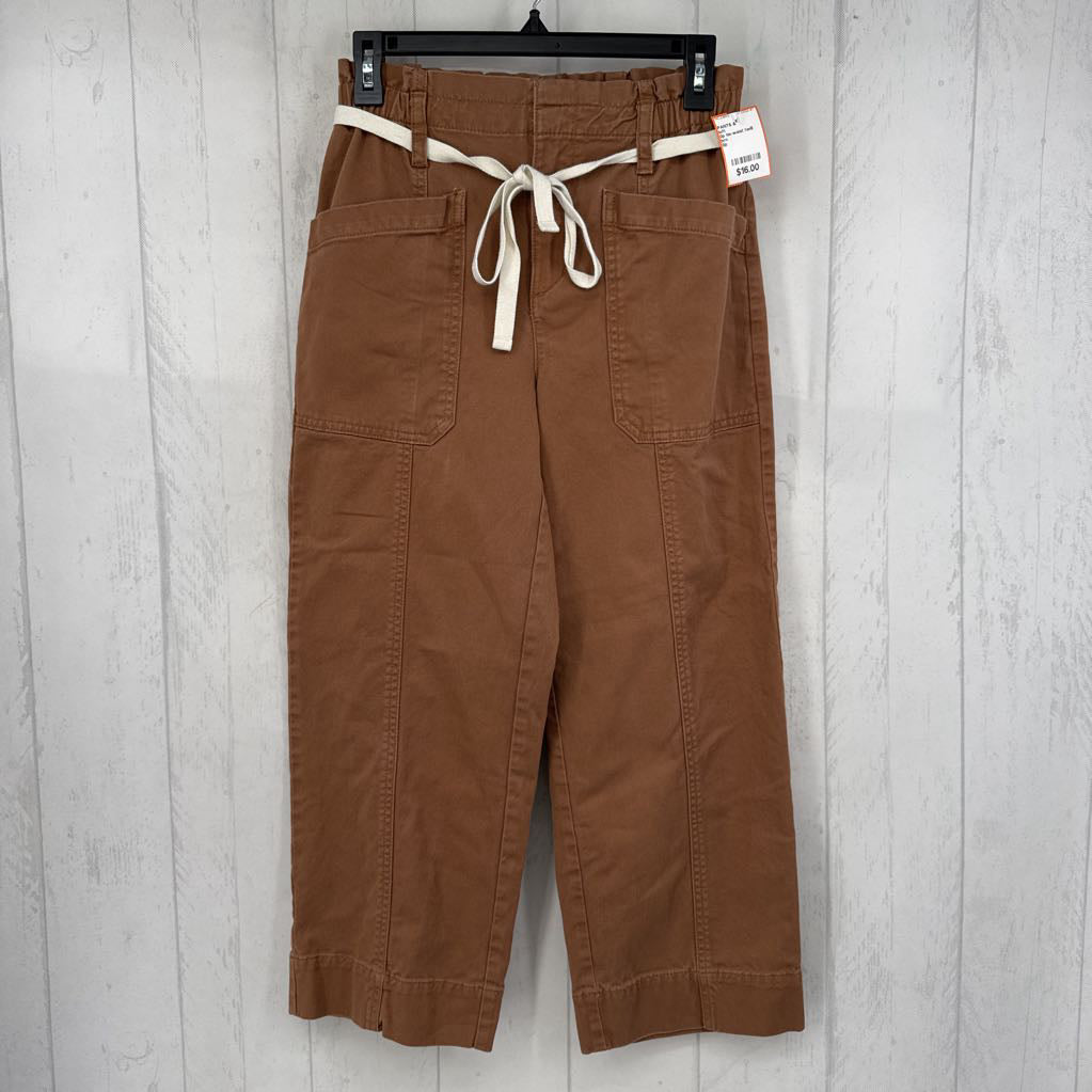 0p tie-waist twill pant