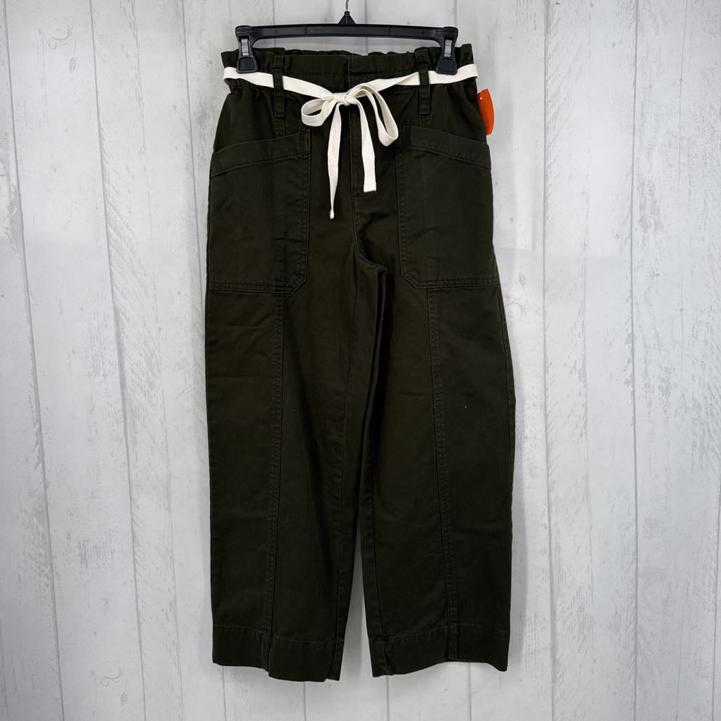 0p tie-waist twill pant