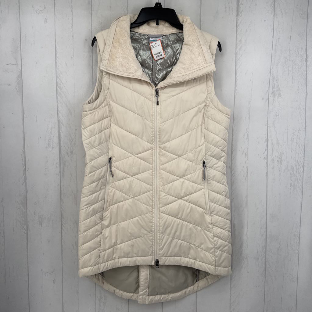 L quilted hi-lo vest