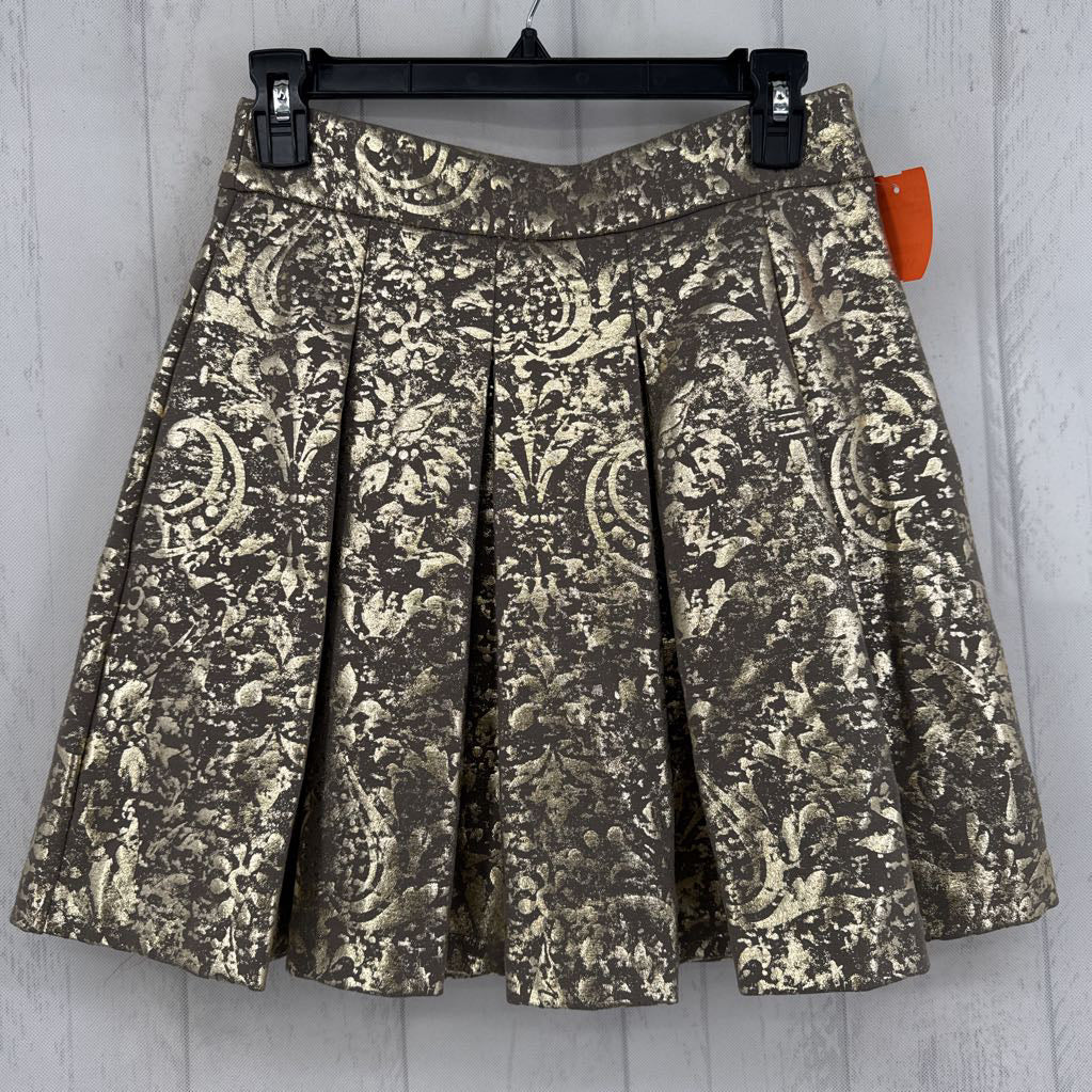 Sp metallic pleated skirt