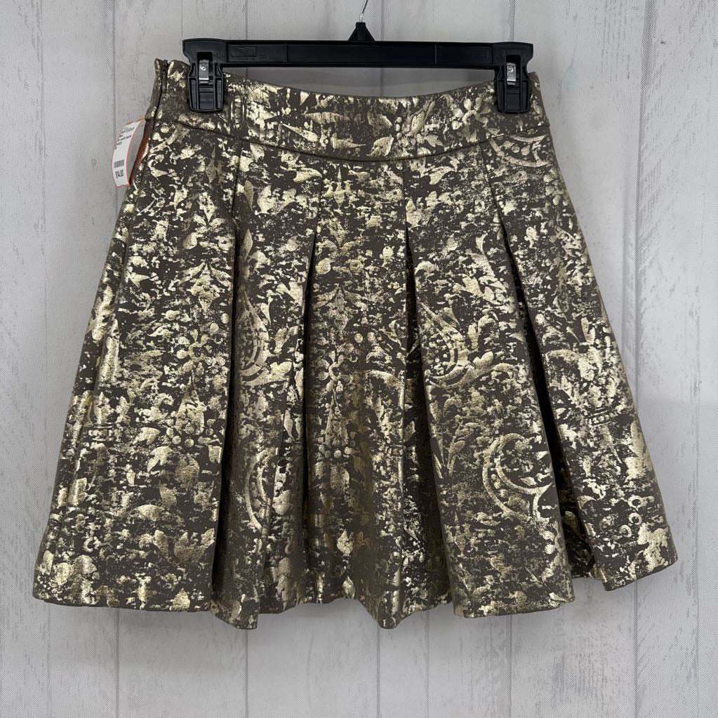 Sp metallic pleated skirt