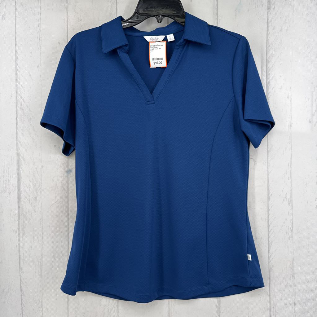 L split neck s/s polo
