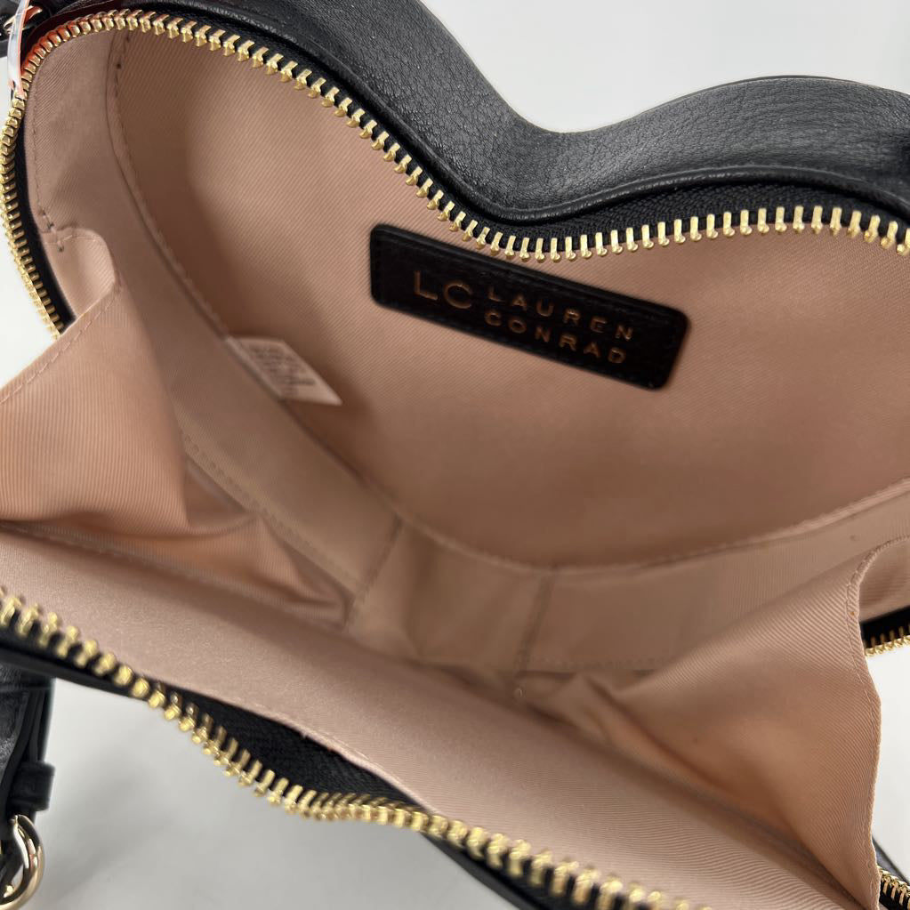 vegan leather heart shape crossbody