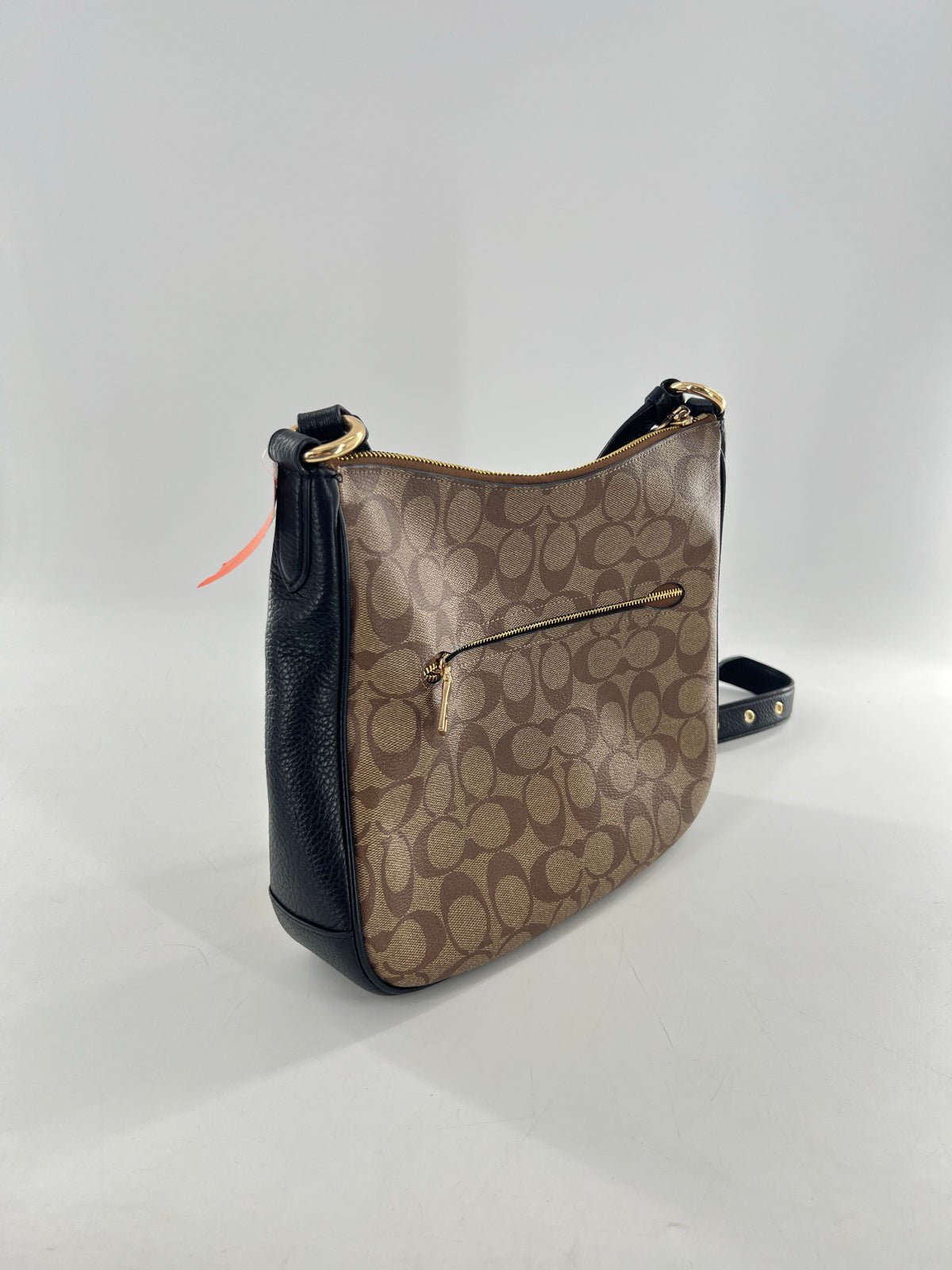 signature top zip crossbody file bag