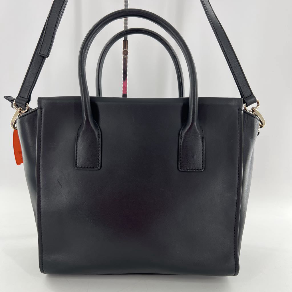 dual handle bow top zip satchel