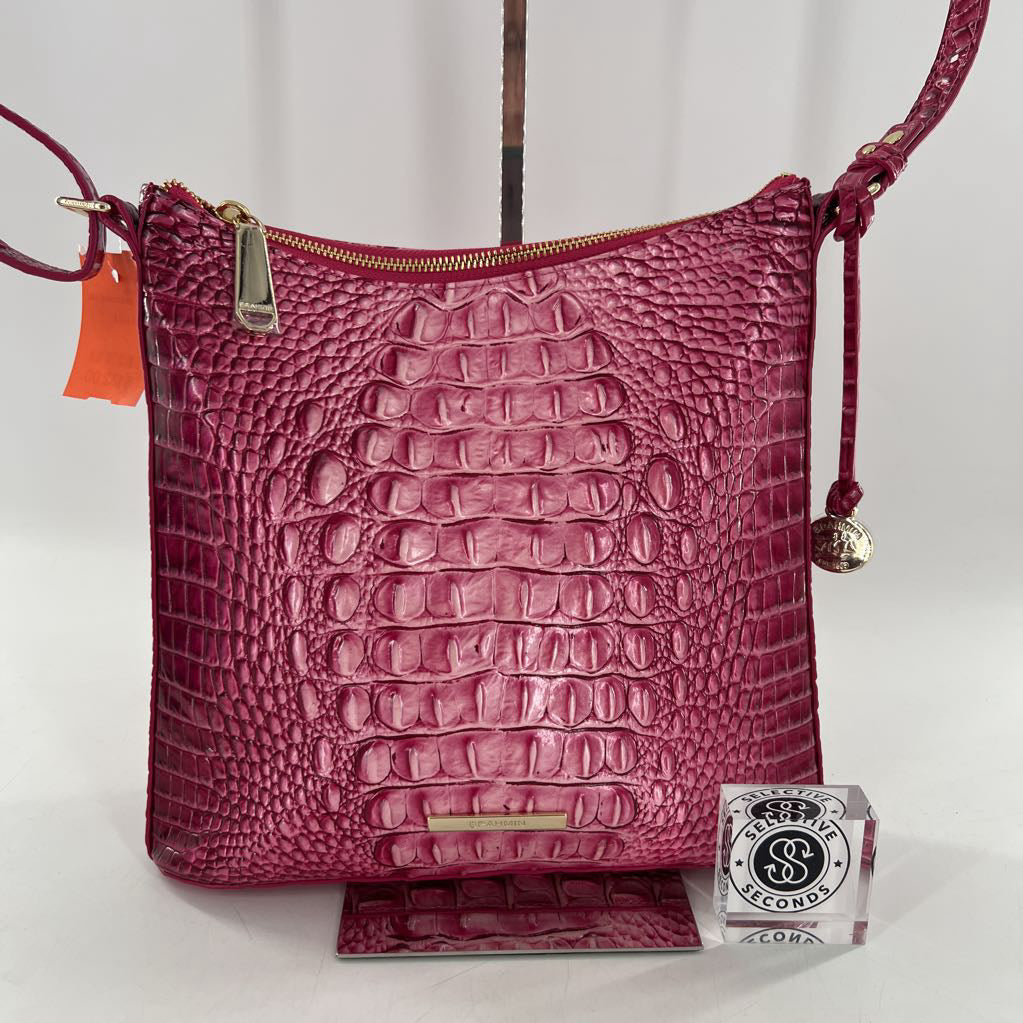 croc embossed top zip crossbody