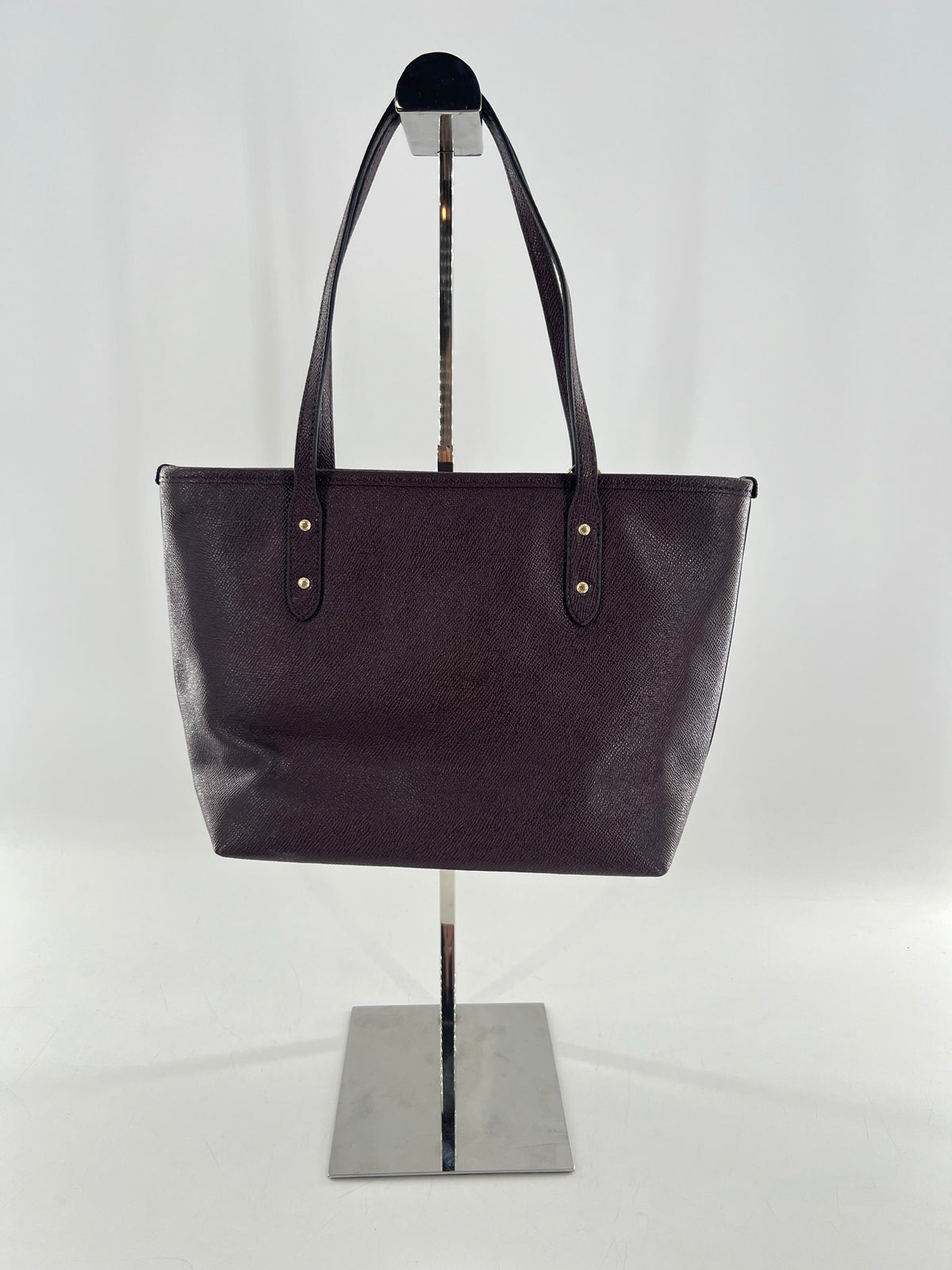 saffiano top zip tote