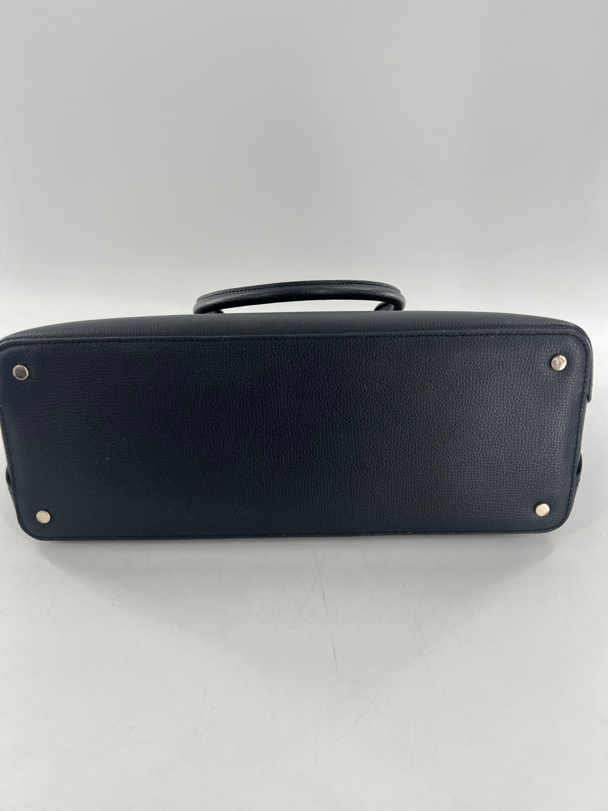dual handle saffiano top zip satchel