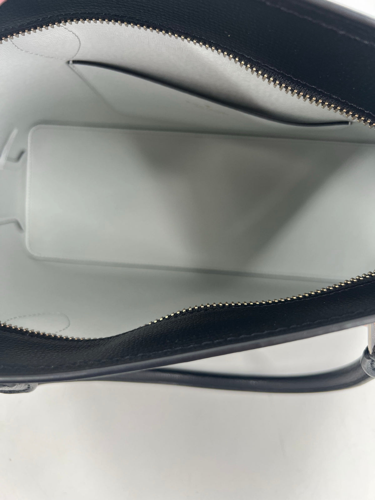 dual handle saffiano top zip satchel