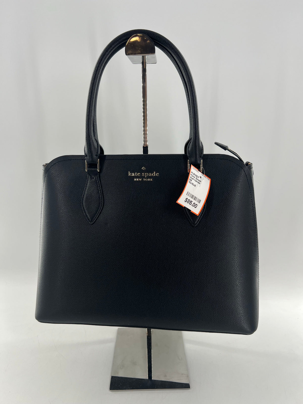 dual handle saffiano top zip satchel