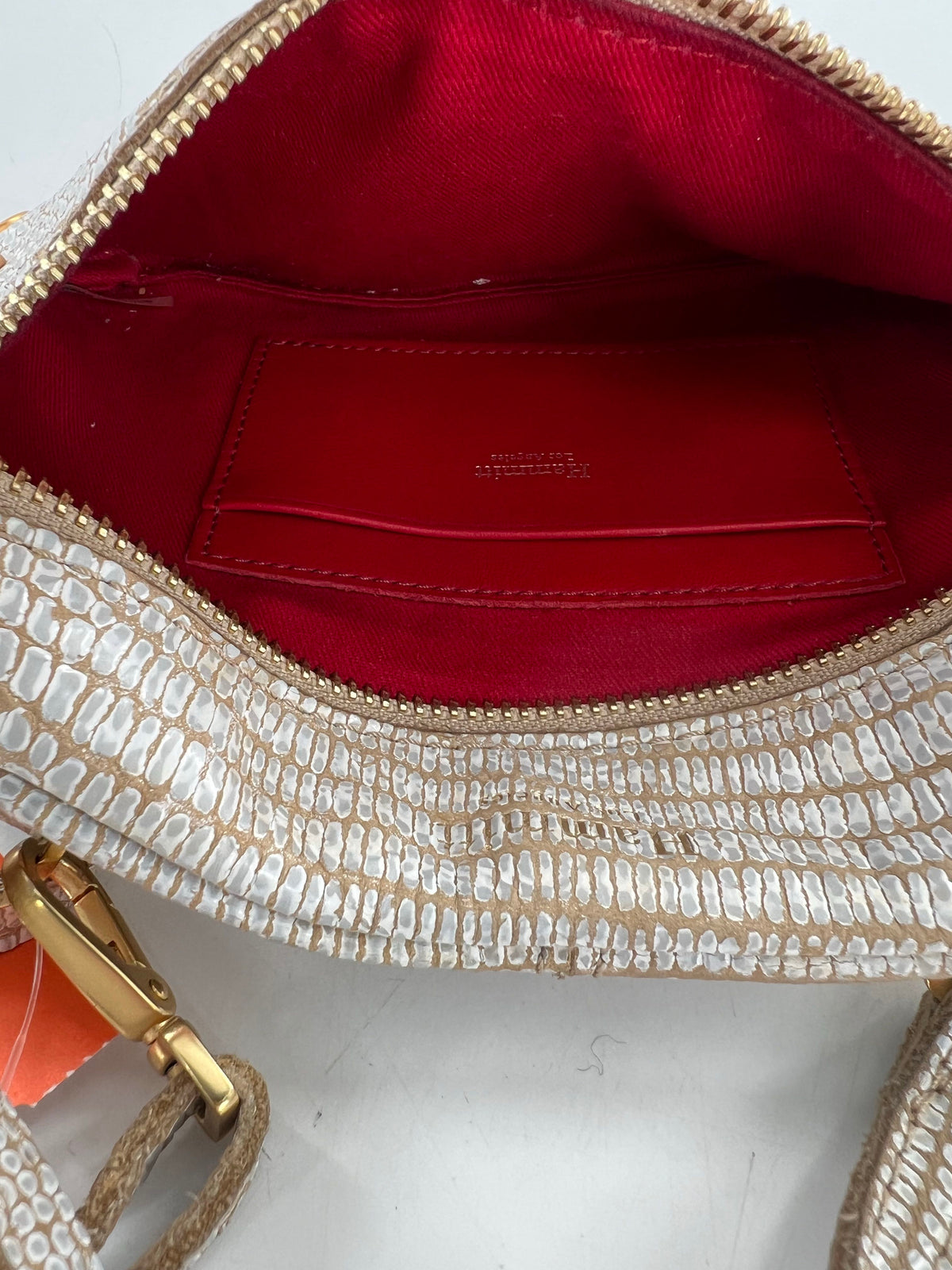 snake embossed studded crossbody/wristlet/clutch