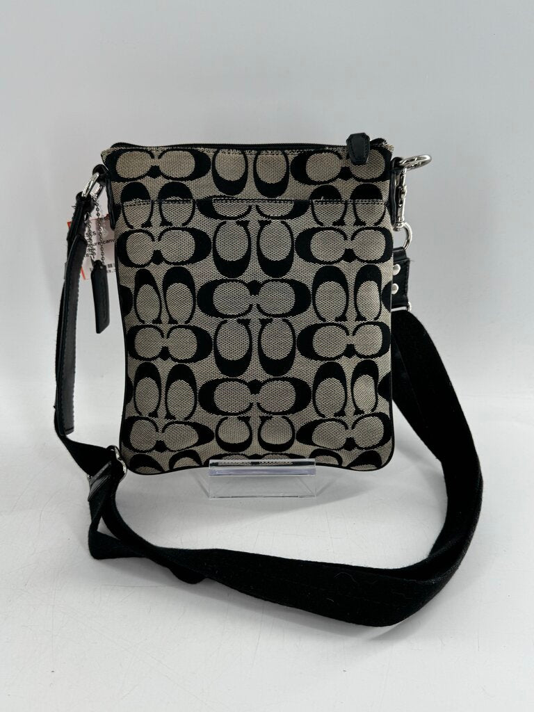 signature canvas & leather crossbody
