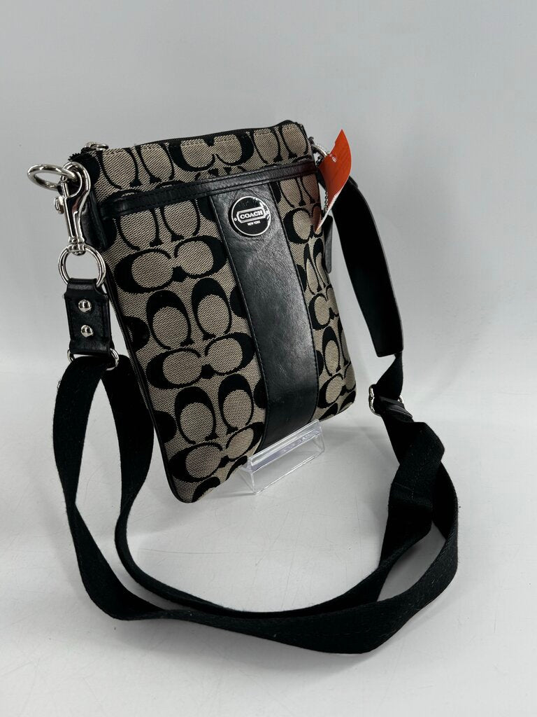 signature canvas & leather crossbody