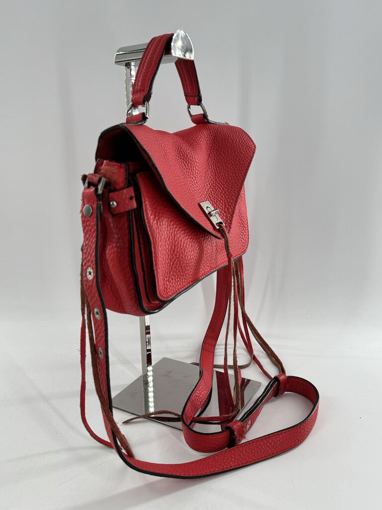 pebbled leather tassel crossbody
