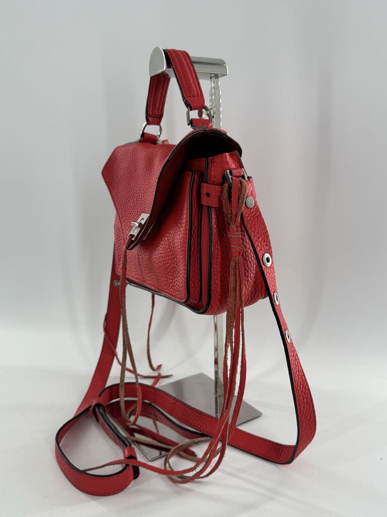 pebbled leather tassel crossbody