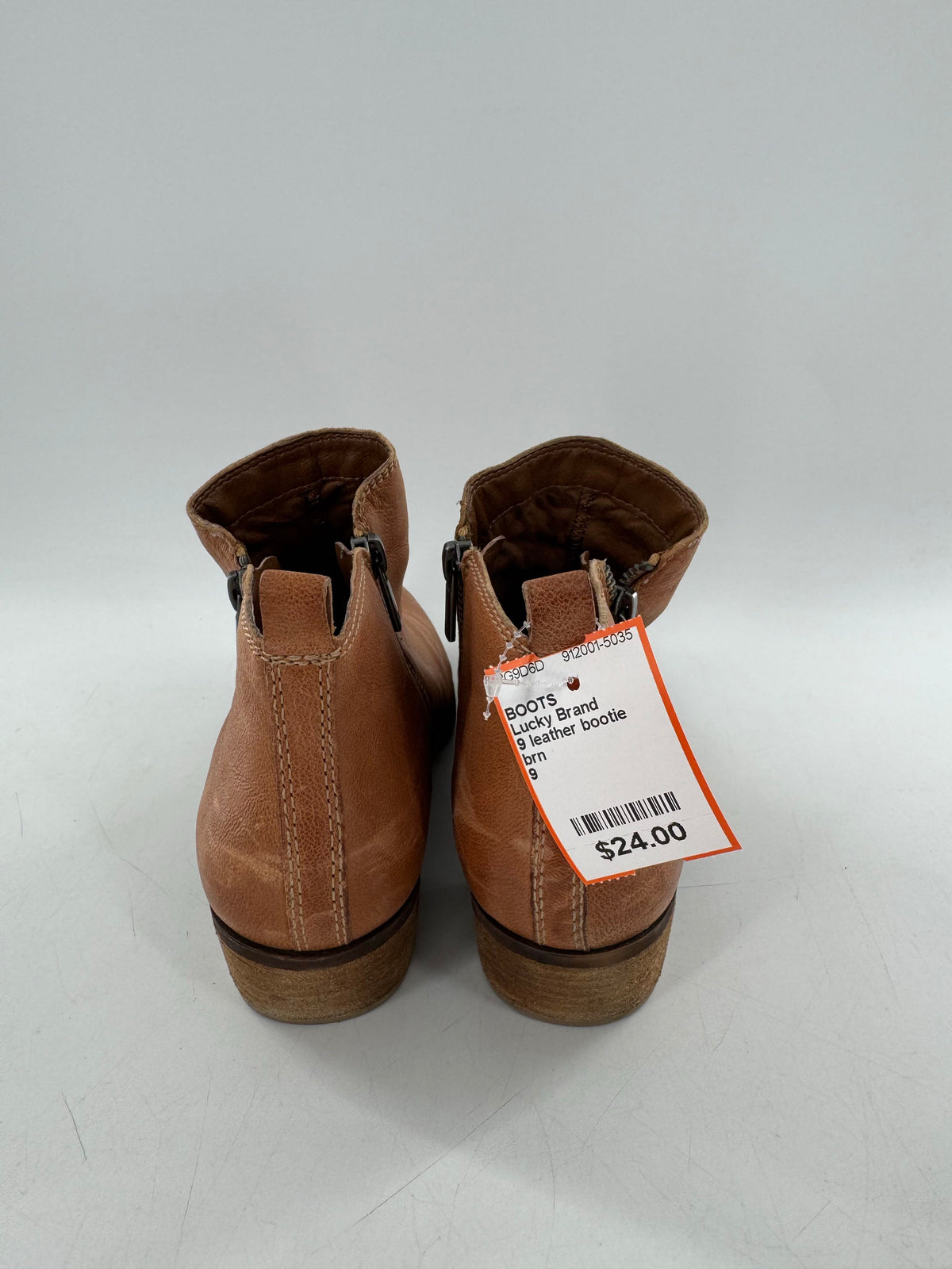 9 leather bootie