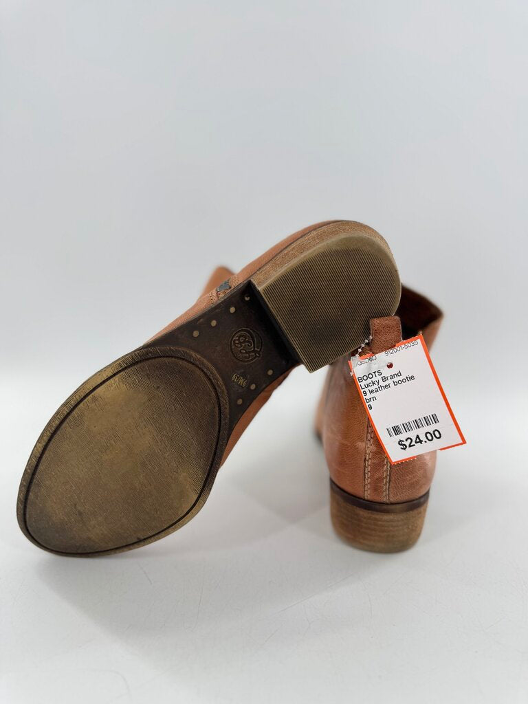 9 leather bootie