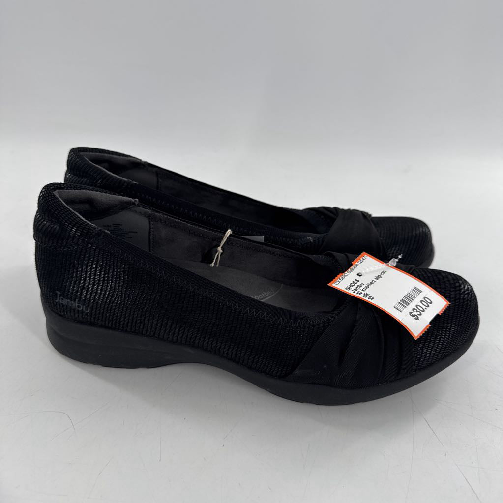 10 knotted slip-on wedge flats