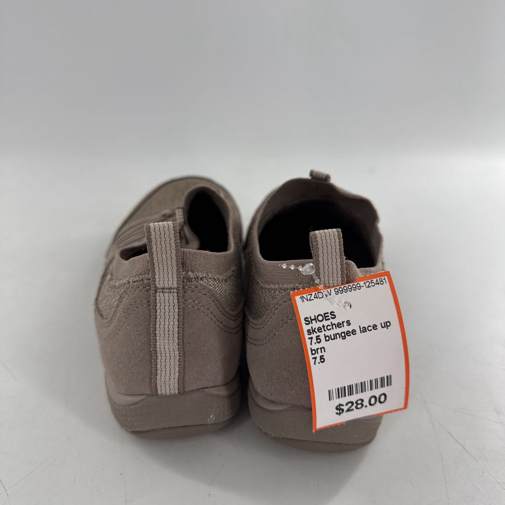 7.5 bungee lace up slip-on sneakers