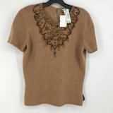 NWT Oscar De La Renta 100% cashmere embellished sweater