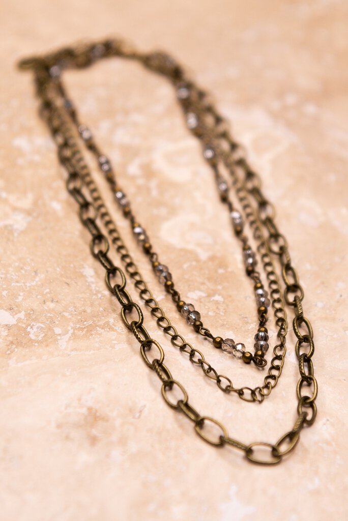 NECKLACE 3-strand chain