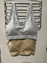 R45 XL Lt.BLUE/SAND A-body Set/2 seamless bras