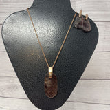 gold bar kendra scott necklace/earring set