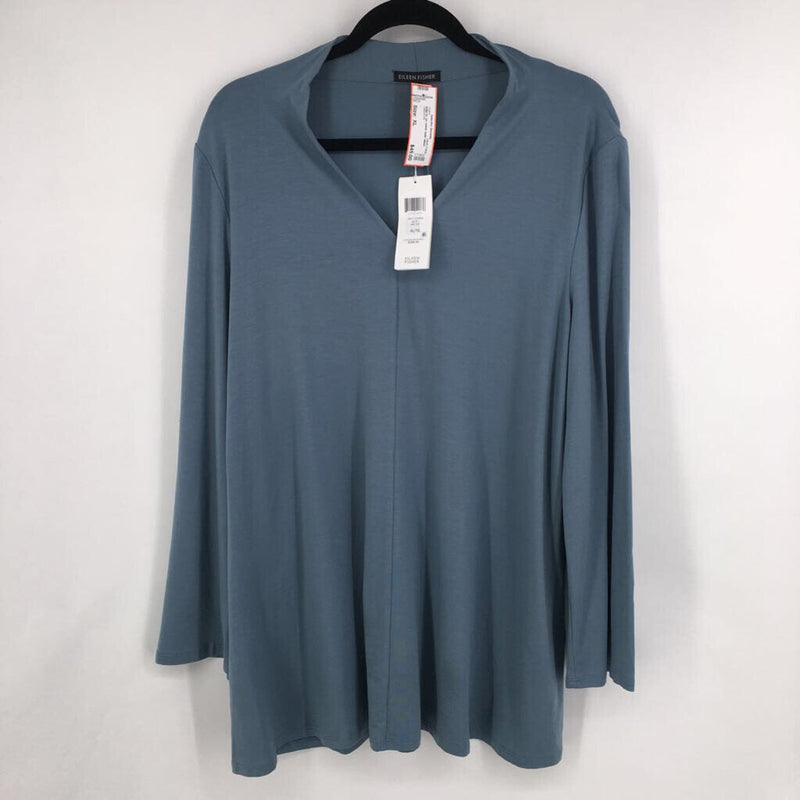R158 XL l/s vneck tunic eileen fisher