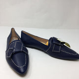 40.5 studded bow loafers