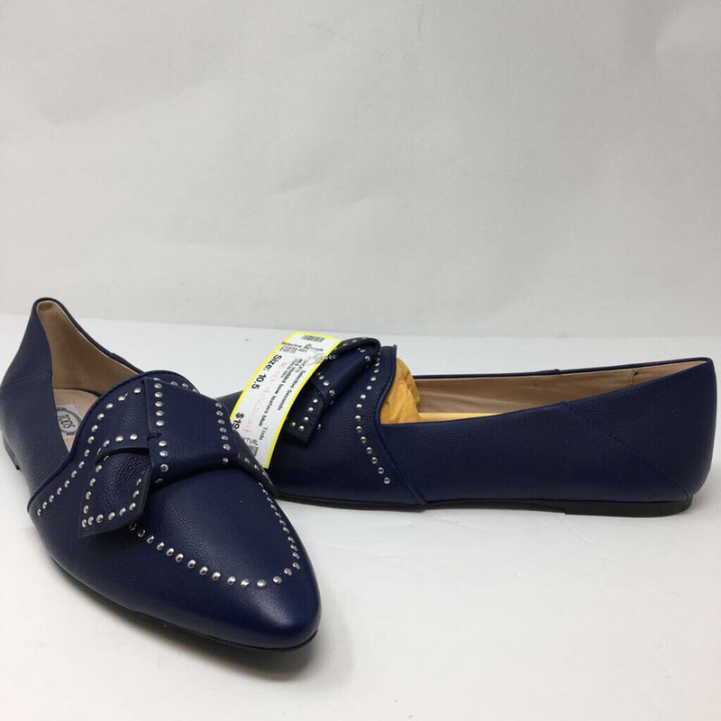 40.5 studded bow loafers