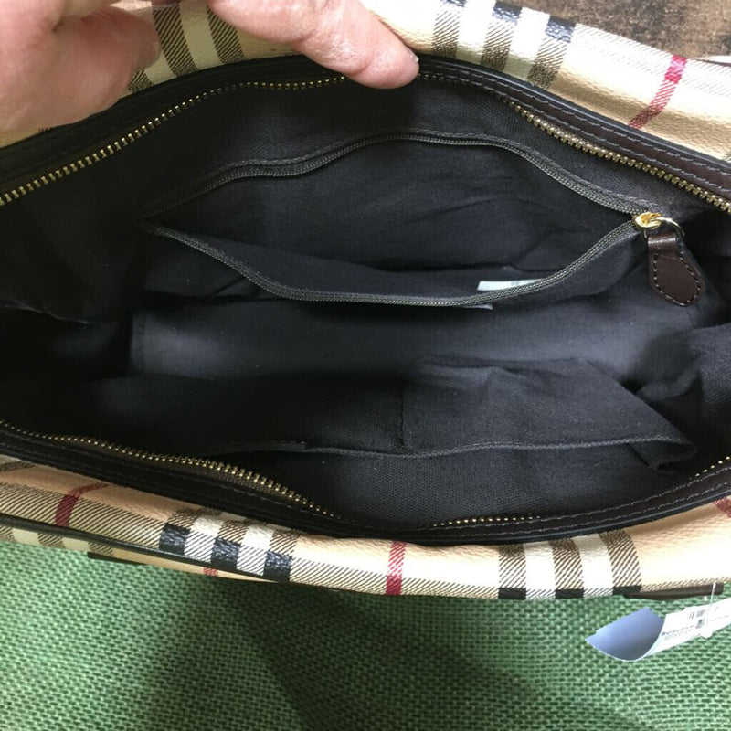 belted plaid satchel