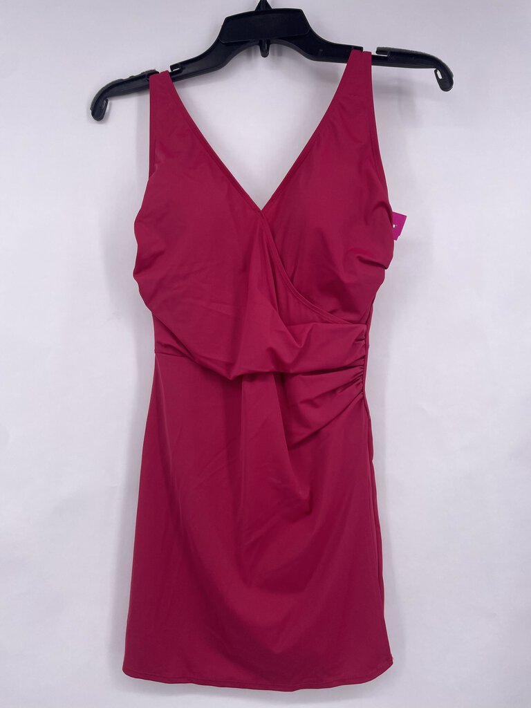 6 vneck wrap front swimdress