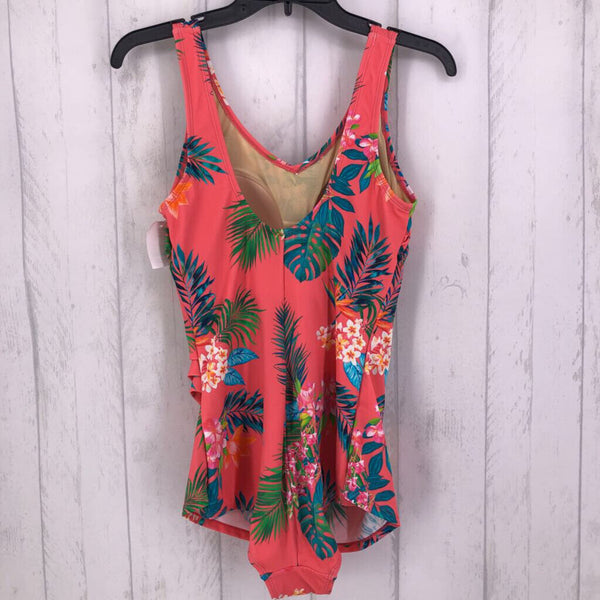 8 1pc tropical sarong front suit