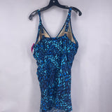 22 1pc blue paintbrush swim dress