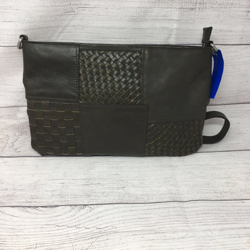 Leather Woven patch Crossbody