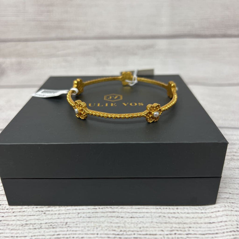 Julie Vos Gold Flower Bracelet
