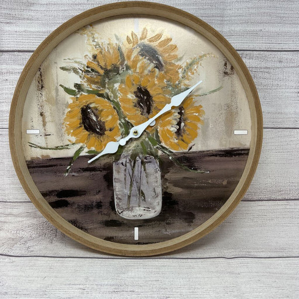 sunflower wall clock