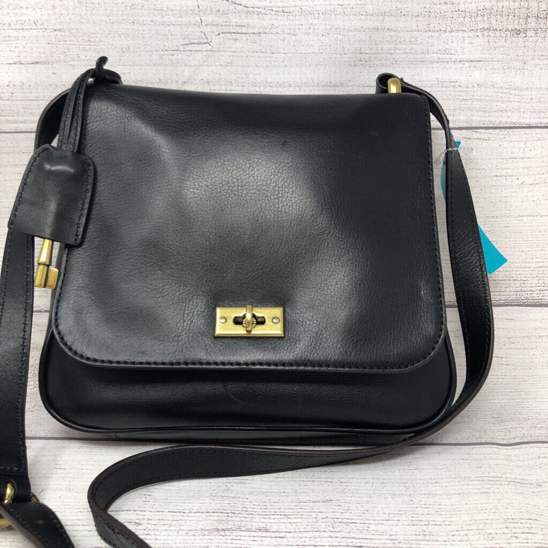 Leather flap over crossbody