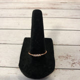 Sz 9 Blush & Bar Rose Gold Vermeil Ring
