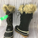 6 lace up faux fur boots