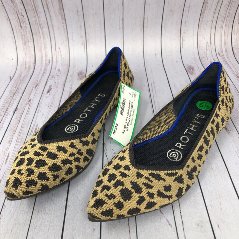 R149 5.5 leopard pointy toe