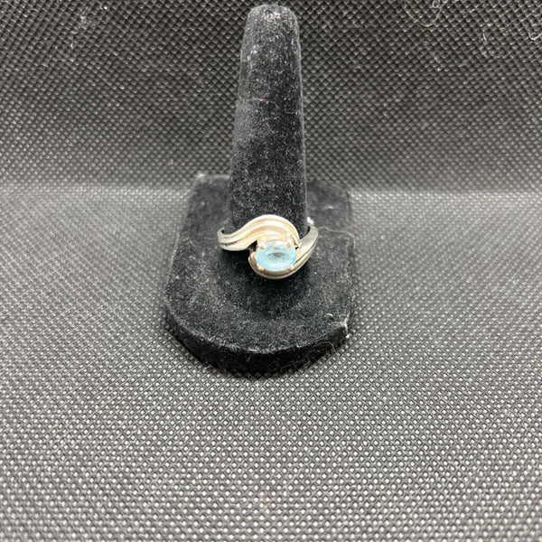 Sz 9 .925 Ring with blue stone