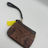Leather Disney Character tooled wristlet