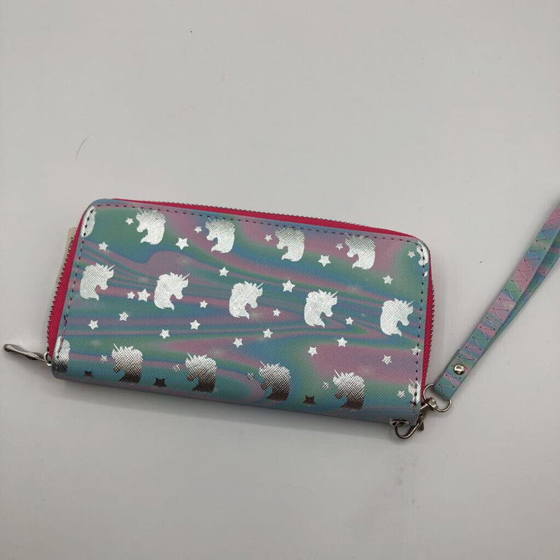 NWT unicorn zip around wallet