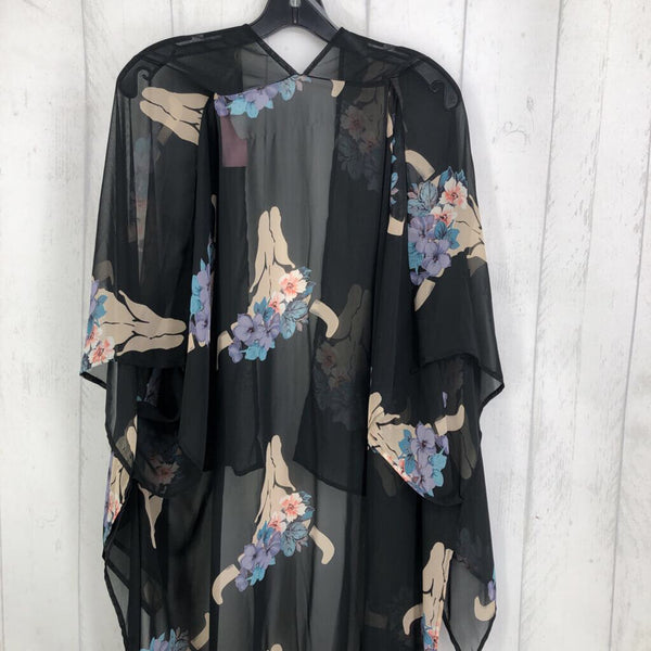 S s/s floral kimono