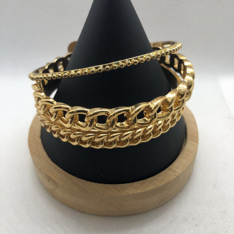 3 piece goldtone bracelet