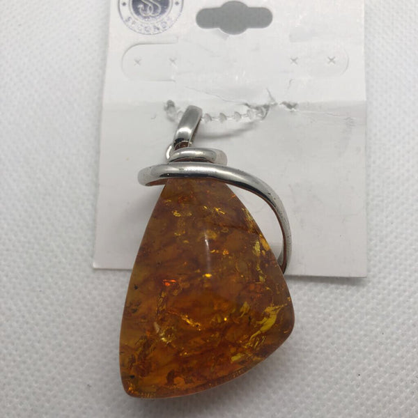 .925 Baltic Amber Pendant