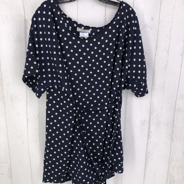 2XL s/s polka dot belted