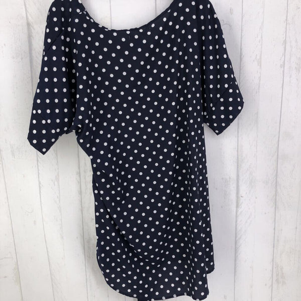 2XL s/s polka dot belted